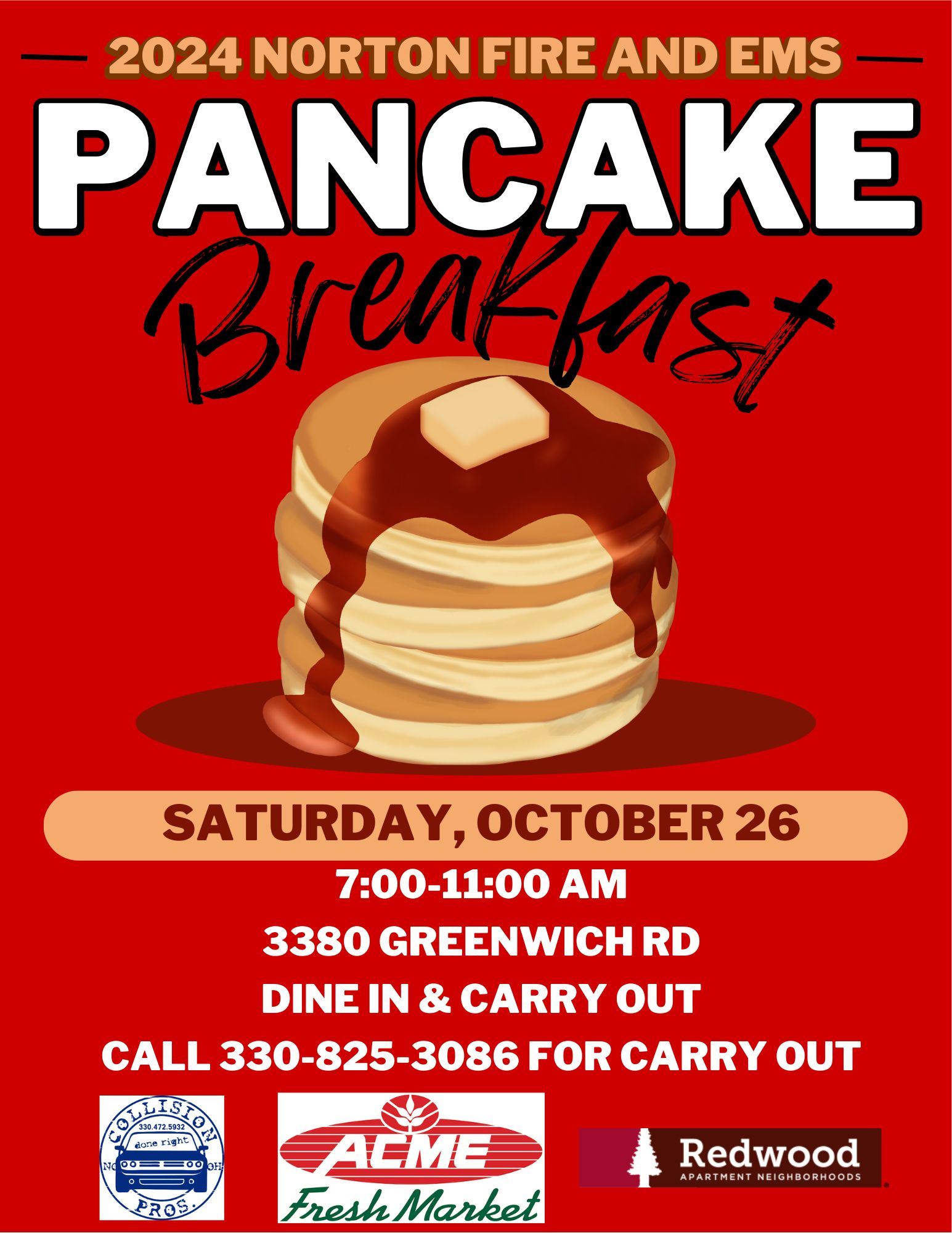 Updated Norton Fire Pancake Breakfast