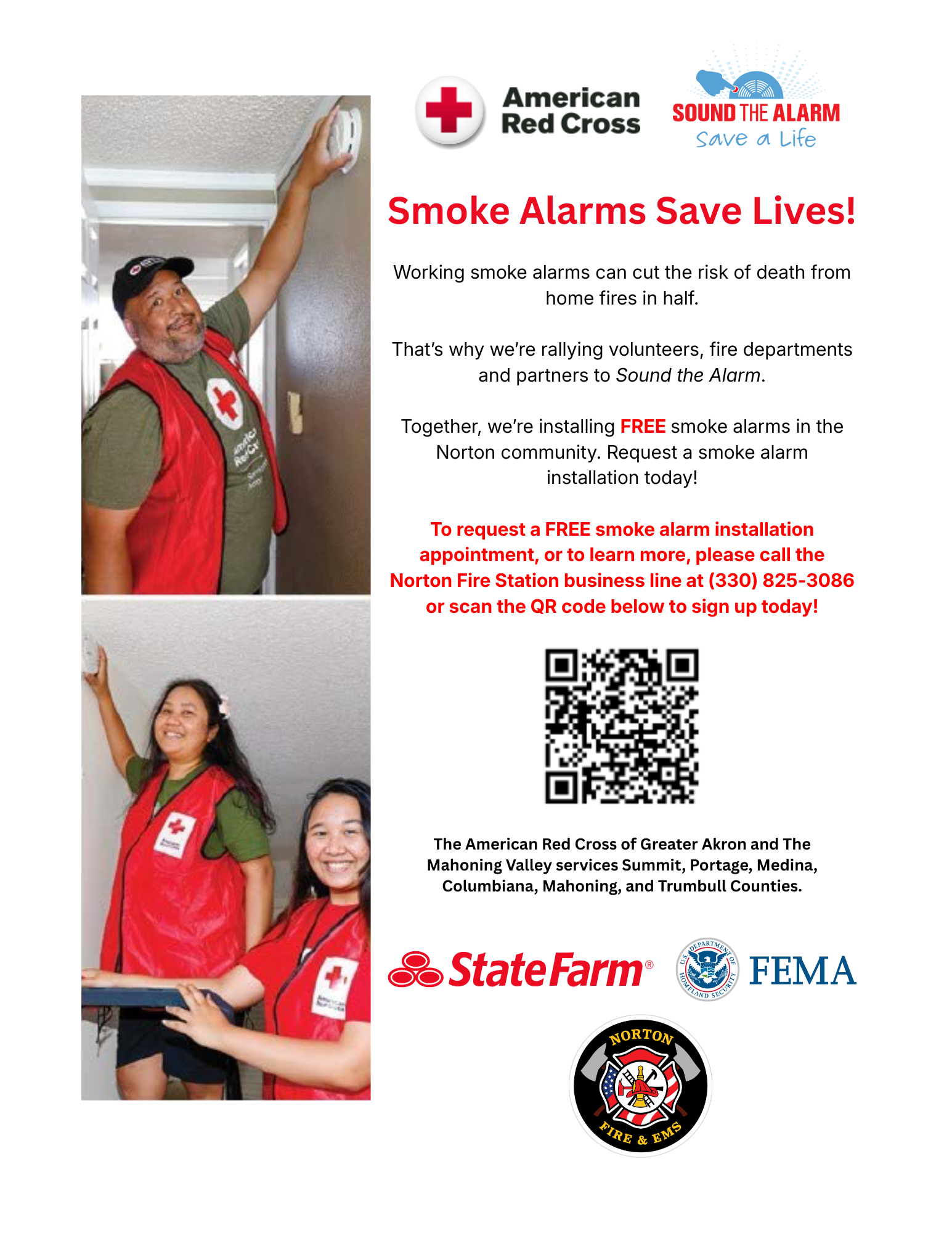 Norton Smoke Detector Install Flyer
